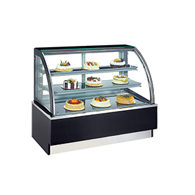 commercial refrigerated cake display showcase for desserts bakery bread